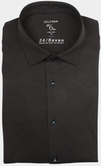OLYMP Business hemd lange mouw extra slim fit jersey 250374/68 Zwart - 36 (XS)