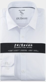 OLYMP Business hemd lange mouw extra slim fit jersey shirt 250374/00 Wit - 41 (L)