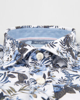 OLYMP Casual modern fit casual overhemd met lange mouwen Wit