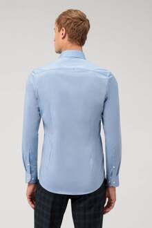 OLYMP Level 5 overhemd - blauw - Strijkvriendelijk - Boordmaat: 38