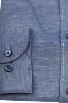 OLYMP Level 5 Overhemd Linnen Blend Blauw Lichtblauw - 38,40,41,42