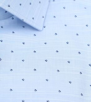 OLYMP Level 5 Overhemd Print Lichtblauw