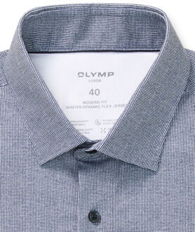OLYMP Luxor 24/7 modern fit dress shirt - maat 41 (L) Blauw