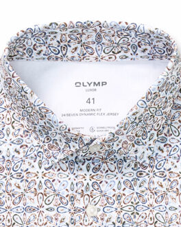 OLYMP Luxor 24/7 modern fit dress shirt - maat 44 (XL) Blauw