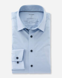 OLYMP Luxor 24/7 modern fit overhemd met lange mouwen Blauw - 38 (S)