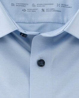 OLYMP Luxor 24/7 modern fit overhemd met lange mouwen Blauw - 40 (M)