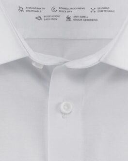 OLYMP Luxor 24/7 modern fit overhemd met lange mouwen Wit - 46 (XXL)