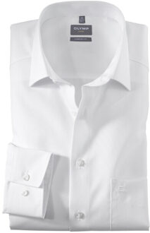 OLYMP Luxor comfort fit overhemd met lange mouwen Wit - 44 (XL)