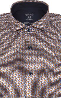 OLYMP Luxor Jersey Stretch Overhemd 24/Seven Caramel Multicolour - 38