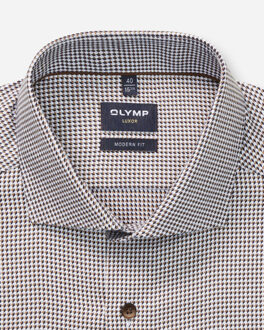 OLYMP Luxor modern fit dress shirt - maat 47 (XXXL) Bruin
