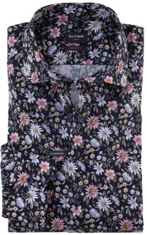 OLYMP Luxor modern fit overhemd met lange mouwen Blauw - 43 (XL)