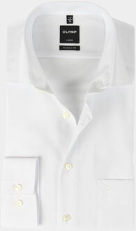 OLYMP Luxor modern fit overhemd - wit - Strijkvrij - Boordmaat: 41
