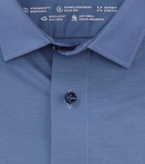 OLYMP Luxor Overhemd 24/Seven Blauw - 43,46