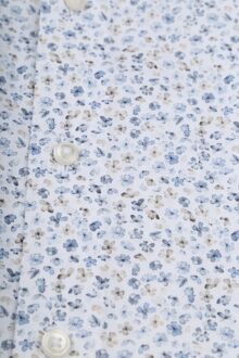 OLYMP Luxor Overhemd Bloem Blauw - 44