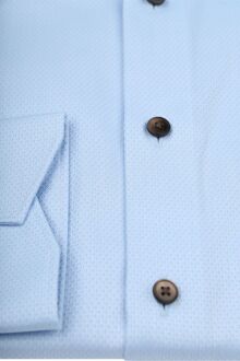 OLYMP Luxor Overhemd Diamond Structure Lichtblauw - 45