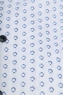 OLYMP Luxor Overhemd Extra Lange Mouwen Print Wit Lichtblauw - 39