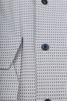 OLYMP Luxor Overhemd Print Beige - 45