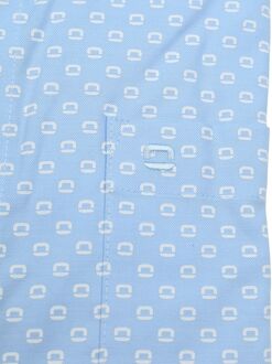 OLYMP Luxor Overhemd Print Logo Blauw Lichtblauw - 41