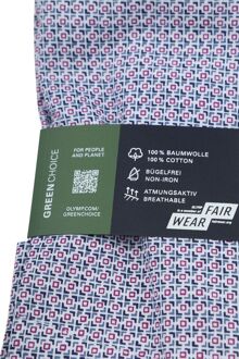 OLYMP Luxor Overhemd Print Paars