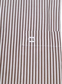 OLYMP Luxor Overhemd Strepen Bruin - 39,40,42,44,46