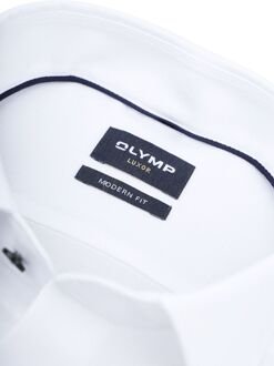 OLYMP Luxor Overhemd Structure Wit - 38,39,40,41,42,43,44,45,48