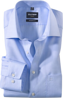 OLYMP Modern fit strijkvrij overhemd Lichtblauw - 45