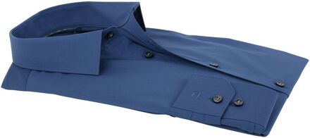 OLYMP No'6 six Overhemd Skinny Fit Donkerblauw - 38,39,40,42,37,36