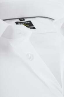 OLYMP No. Six super slim fit overhemd - mouwlengte 7 - wit - Strijkvriendelijk - Boordmaat: 36