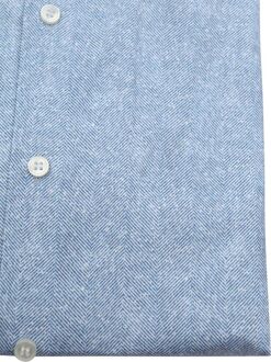 OLYMP Overhemd Level 5 24/Seven Herringbone Blauw - 37,38,39,40,41,42,43,44