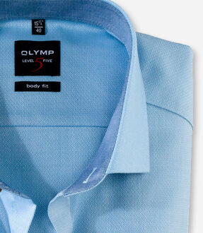 OLYMP Overhemd Level 5 Body Fit Blue   43 Blauw
