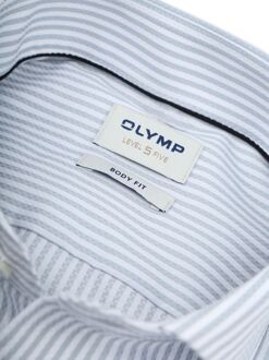 OLYMP Overhemd Level 5 Luxury Stripe Lichtblauw - 37,38,39,40,41,43,44