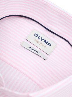 OLYMP Overhemd Level 5 Luxury Stripe Roze - 37,38,39,40,41,42,43,44