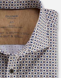 OLYMP Overhemd Level Five 24/seven Brown    40 Multicolor, Bruin