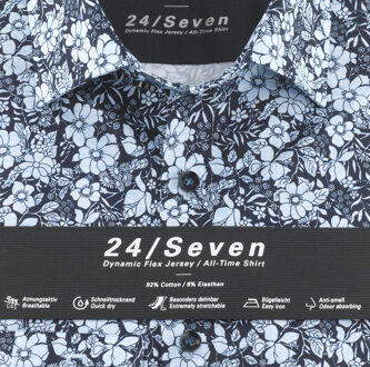 OLYMP Overhemd Level Five Body Fit Print Blauw   41