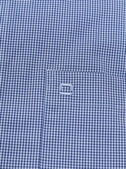 OLYMP Overhemd Luxor Korte Mouw Ruit Royal Blauw - 41,42,44,47,48