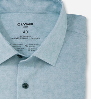 OLYMP Overhemd Luxor Modern Fit 24/Seven Groen  40