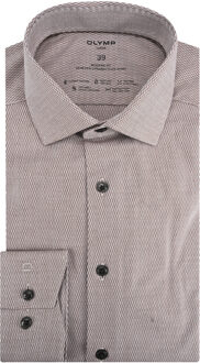 OLYMP Overhemd met lange mouwen Bruin - 45 (XXL)