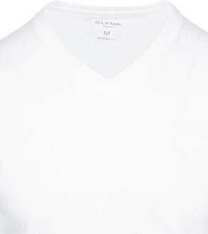 OLYMP T-shirt (2-Pack) - V-Hals - wit