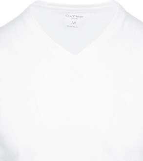 OLYMP T-shirt (2-Pack) - V-Hals - wit