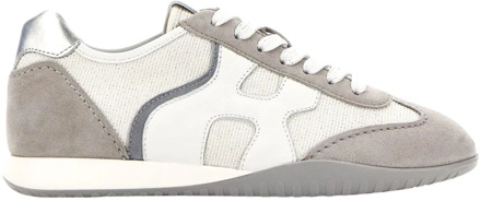 Olympia-Z Sneakers met Golfzijde Detail Hogan , Gray , Dames - 36 Eu,37 1/2 EU