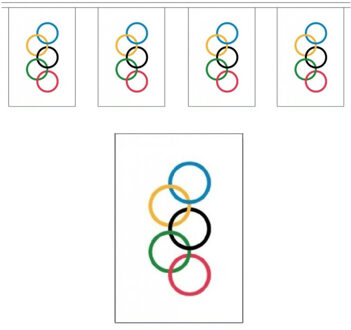 Olympische spelen vlaggenlijn - 9 meter - polyester - vlaggetjes - Olympics - versiering Multi
