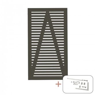 Ombergrijs Houten Tuindeur Tokyo 100 x 180 CM Black