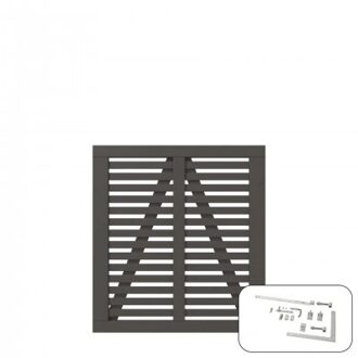 Ombergrijs Houten Tuinpoort Harmoni 100 x 107 CM Black
