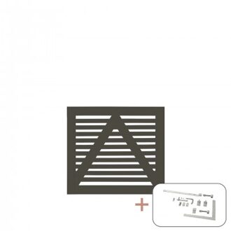 Ombergrijs Houten Tuinpoort Tokyo 100 x 90 CM Black
