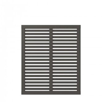 Ombergrijs Houten Tuinscherm Harmoni 120 x 140 CM Black