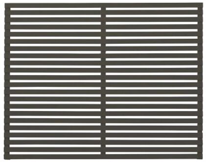 Ombergrijs Houten Tuinscherm Tokyo 180 x 140 CM Black