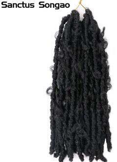 Ombre Crotchet Vlechten Haar Faux Locs Dreadlocks Haar Extensions #4 T1B 30 27 99j 350 Bug 613 Blonde Mix 3Tone Kleur 1B / 3 Stks/partij