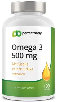 Omega 3 Capsules (500 Mg) - 200 Softgels - PerfectBody.nl