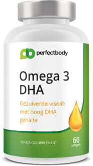 Omega 3 DHA Capsules - 60 Softgels - PerfectBody.nl