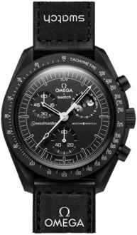 Omega MoonSwatch Snoopy Zwarte Missie Horloge Omega , Black , Unisex - ONE Size
